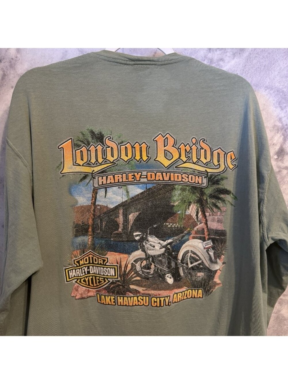 Harley Davidson London Bridge Lake Havasu Arizona T Shirt Mens Large 2021